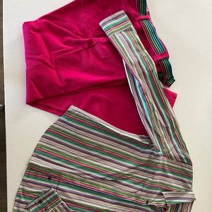 Liz Claiborne Fuscia Jeans and Striped Top